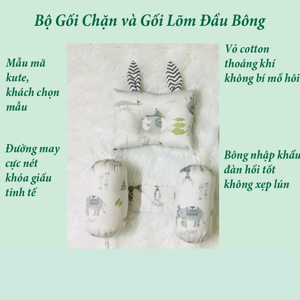 Bộ Gối Chặn Vỏ Đỗ Tự Nhiên Cao Cấp Chống Giật Mình Cho Bé Ngủ Ngon, Alokids Tb