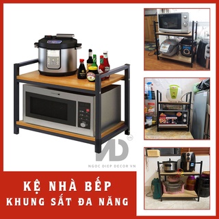 Kệ Để Lò Vi Sóng, Lắp ráp thông minh, sơn tĩnh điện, kệ lò vi sóng chịu lực cao rộng 50- 60cm sâu 30 hoặc 40cm