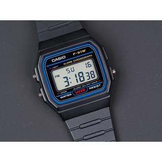 Đồng Hồ Casio Nam Dây Nhựa STANDARD F-91W-1 Chính Hãng