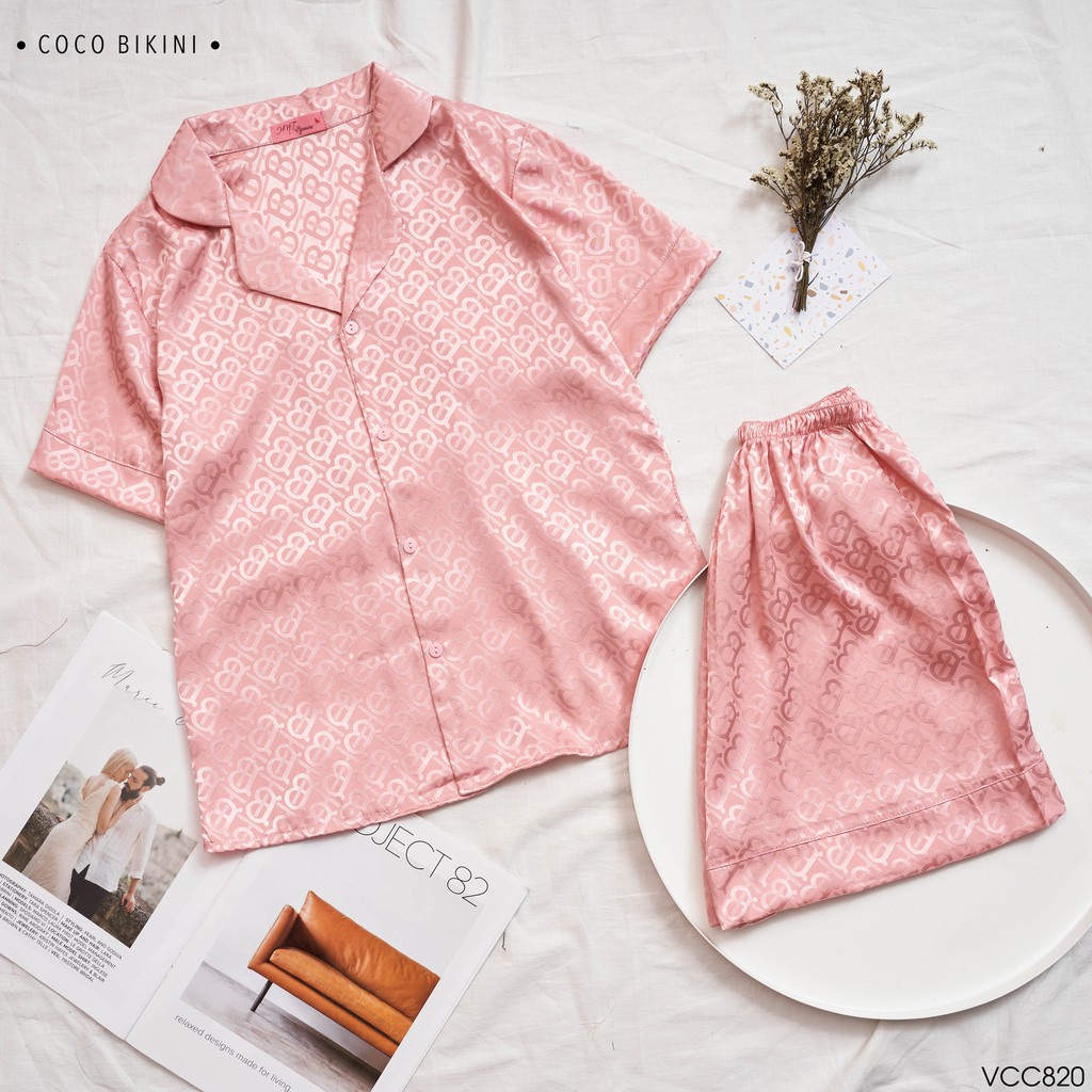 𝑪𝑶𝑪𝑶 𝑩𝑰𝑲𝑰𝑵𝑰 Bộ Đồ Ngủ - Đồ Mặc Nhà Lụa Gấm ( VCC820 ) | BigBuy360 - bigbuy360.vn