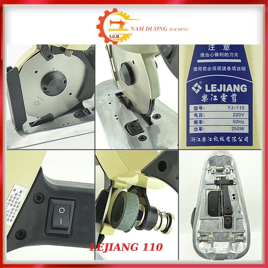 Máy cắt vải cầm tay Lejiang YJ-110 cắt được nhiều loại vật liệu với độ dày 35mm