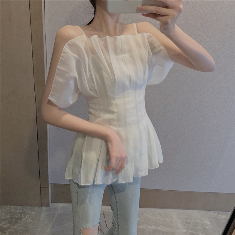 Áo 2 dây tơ xếp ly 2 lớp có lót Yoomeclothing [ẢNH THẬT TẠI SHOP]