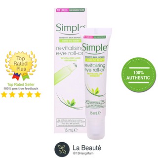 Simple Revitalising Eye Roll-On - Lăn Dưỡng Mắt Tươi Trẻ Xóa Tan Mệt Mỏi 15ml