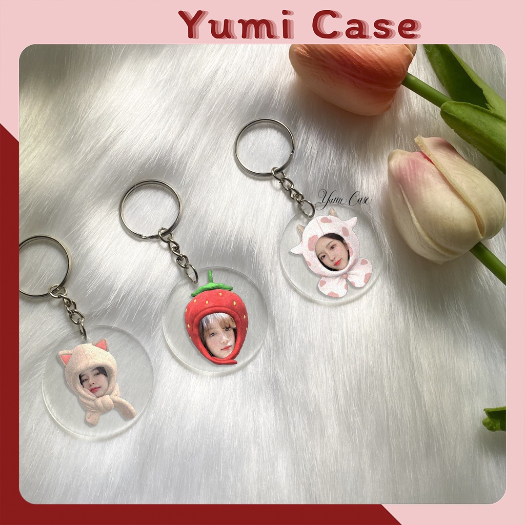 Móc khoá mica trong suốt in theo yêu cầu Yumi Case