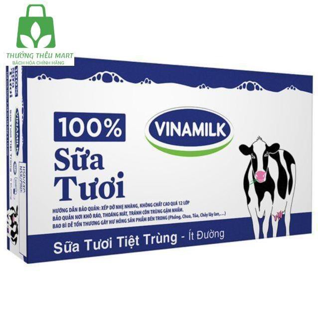 Thùng sữa tươi 100% Vinamilk 110ml có đường/ ít đường