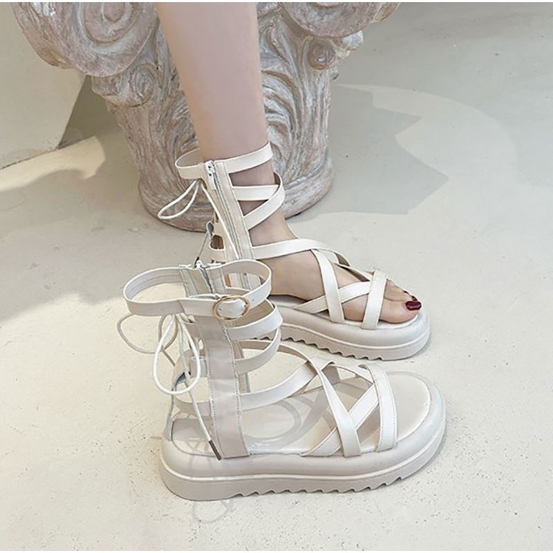 Giày Sandal Đế Dày Cổ Cao Thời Trang Dành Cho Nữ