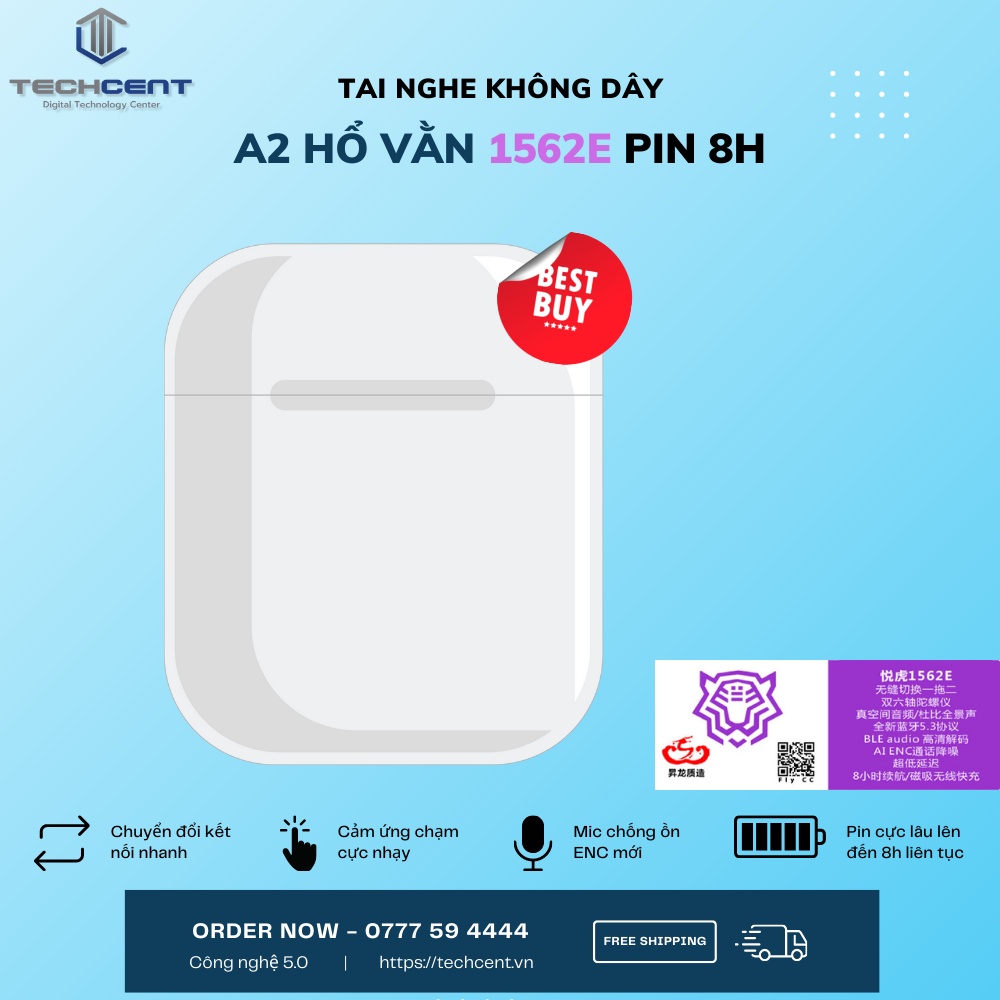 Tai Nghe TWS 2 1562E Hổ Vằn - Pin 8h