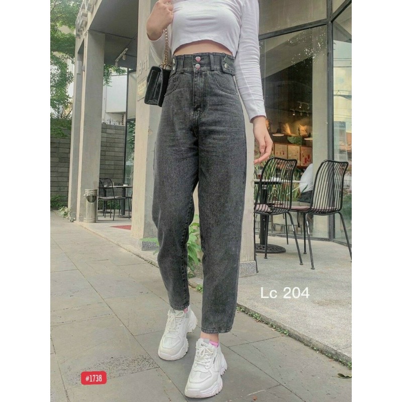 🌀Baggy Jeans 2 Nút Khuy Cài