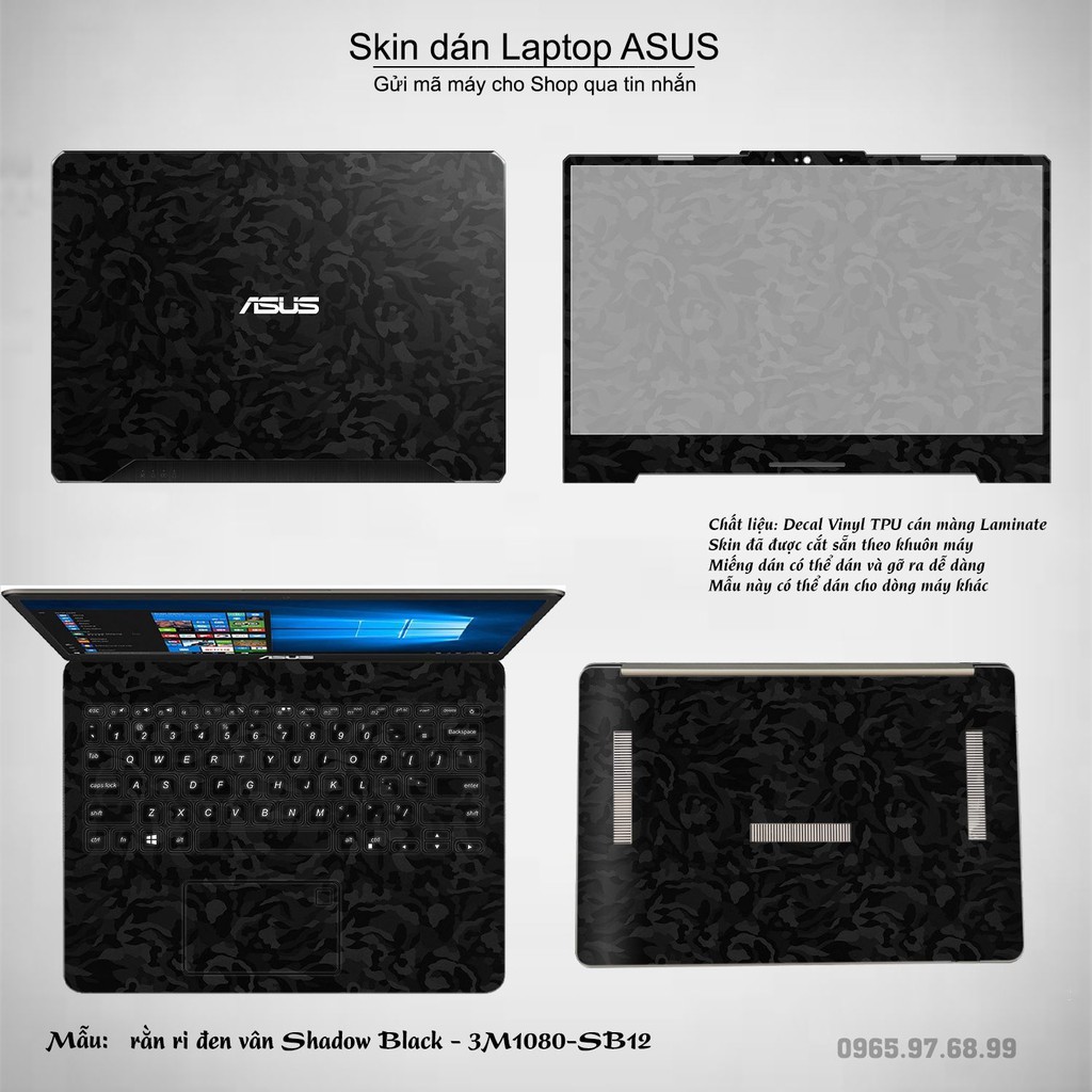 Skin dán Laptop Asus in hình rằn ri nhiều mẫu 5 (inbox mã máy cho Shop)