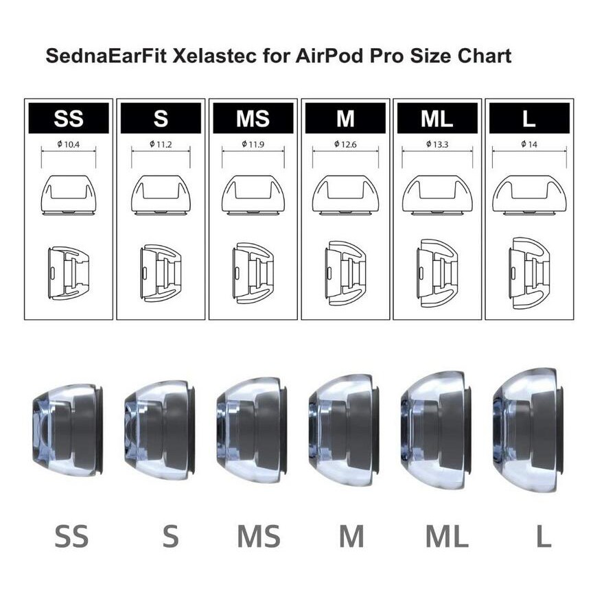 AZLA Xelastec Eartips for AirPods Pro Replacement Silicone Premium Eartips