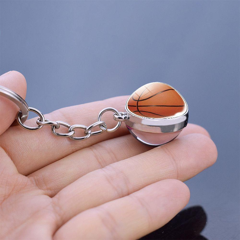 Móc Khóa Quả Bóng Đá Bằng Thủy Tinh Màu Đen Thời Trang