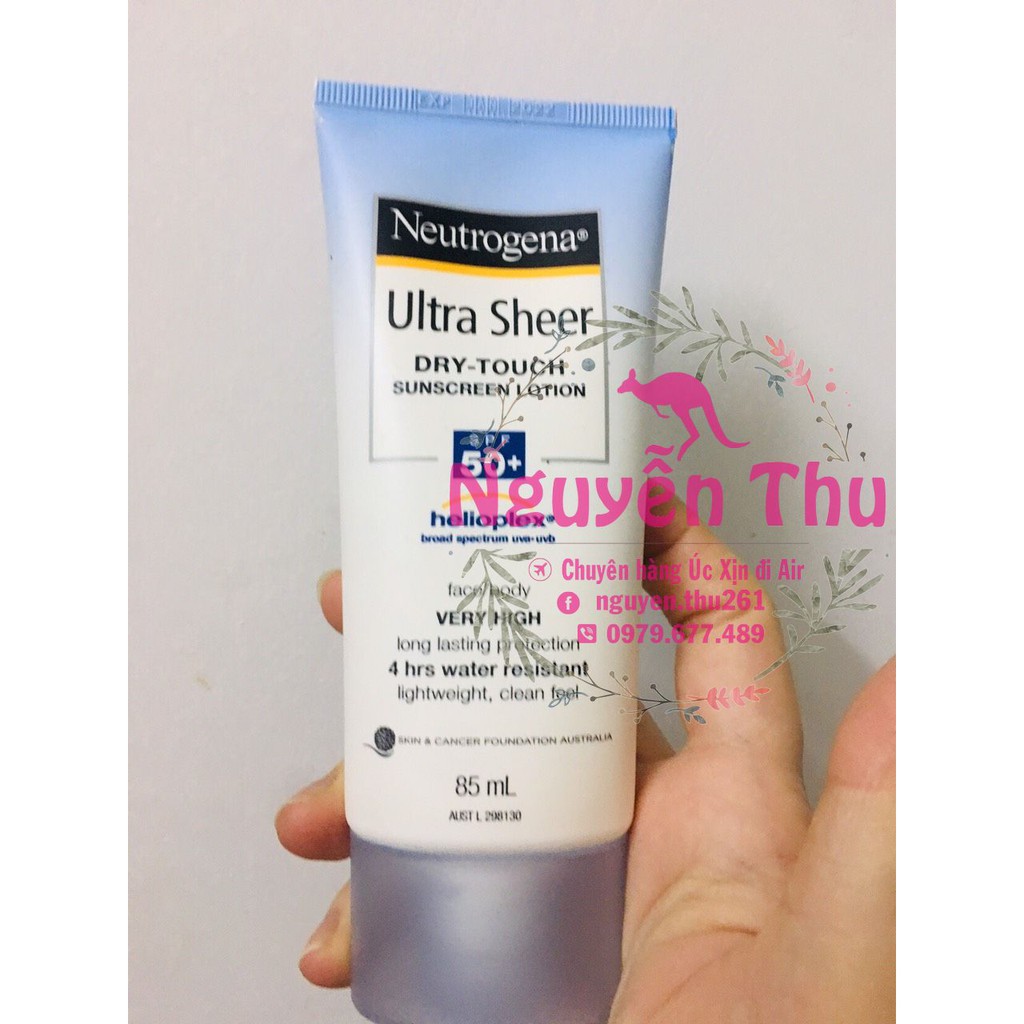 Kem chống nắng Neutrogena Ultra Sheer SPF 55 (88ml) DATE 2022