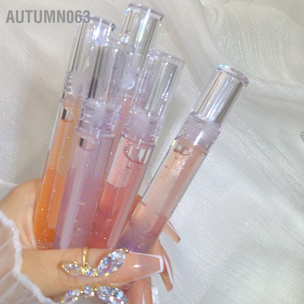 Autumn063 Trang điểm Chất lỏng Son bóng Dưỡng môi ẩm Môi trường Glitter Lip Oil cho các cô gái Phụ nữ
