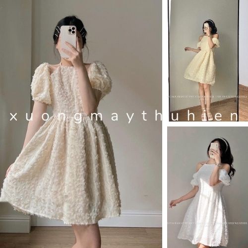 Đầm tiểu thư dự tiệc 2 màu sang chảnh style ulzzang xuongmaythuhien