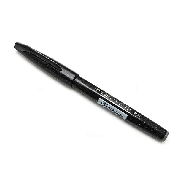 Bút lông đầu cọ viết calligraphy Pentel Fude Touch Brush Sign Pen - Màu đen (Black)