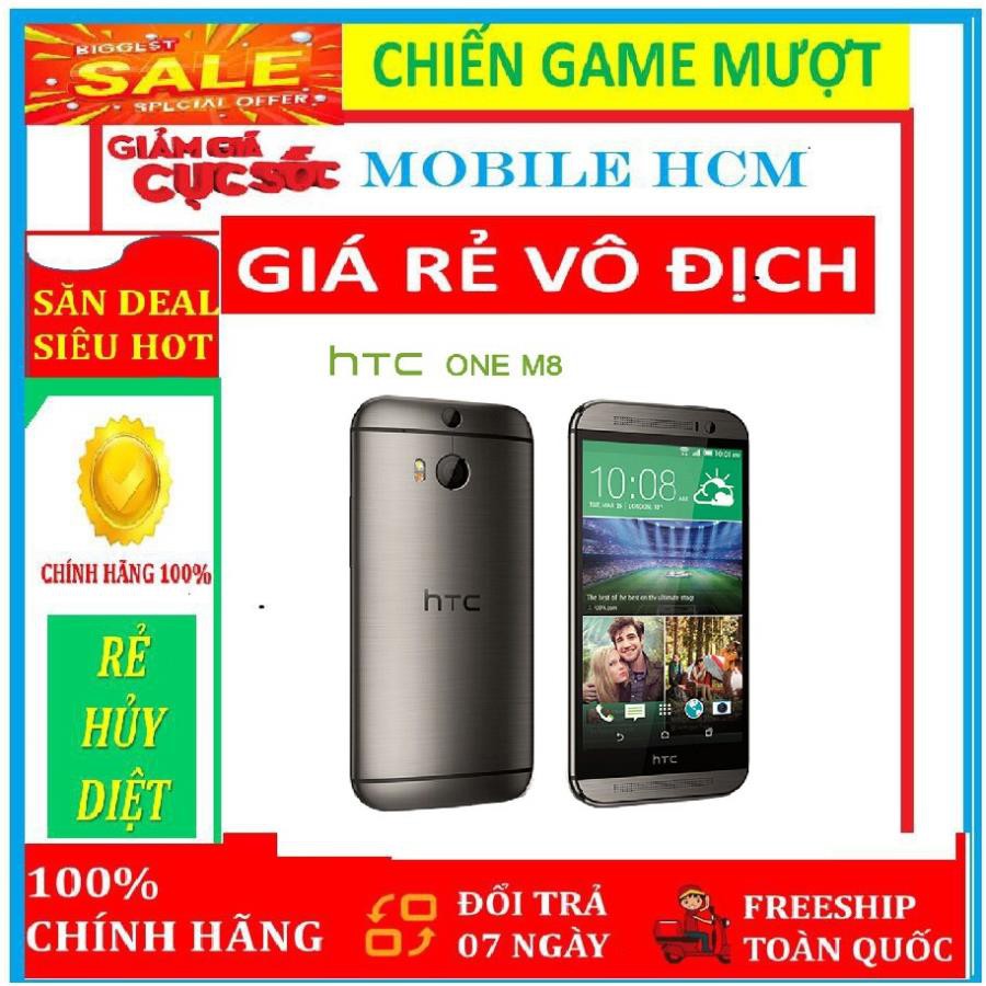 [ RẺ VÔ ĐỊCH ] " Điện thoại " HTC One M8 . Ram 2Gb/32gb . Fullbox Đủ Màu - Chiến Game Nặng mượt