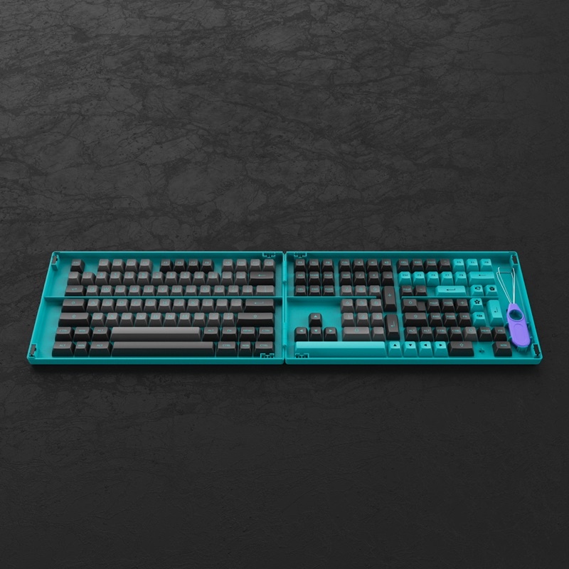 Bộ Nút Cho Bàn Phím AKKO ASA Black &amp; Cyan 197 Nút