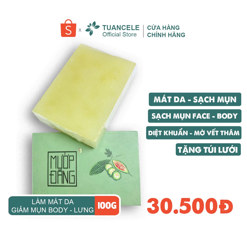 [GIẢM 3K] Xà Phòng Khổ Qua Xà Bông Mướp Đắng Sinh Dược 100% Tự Nhiên HandMade 100gram