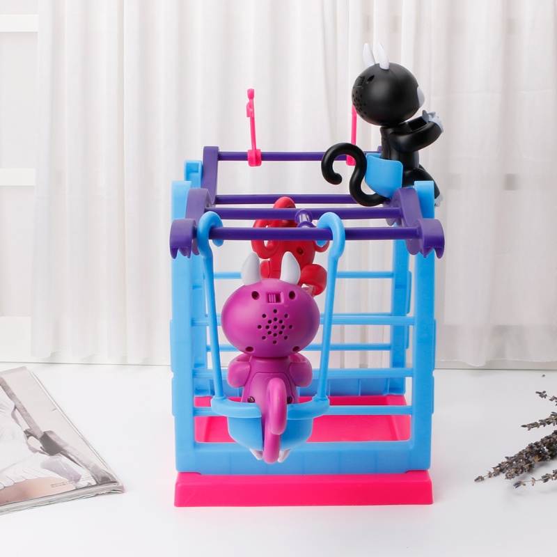 Đồ Chơi Gấu Trúc Ngón Tay Có Thể Chuyển Động Kèm Giá Đỡ Dễ Thương Cho Bé