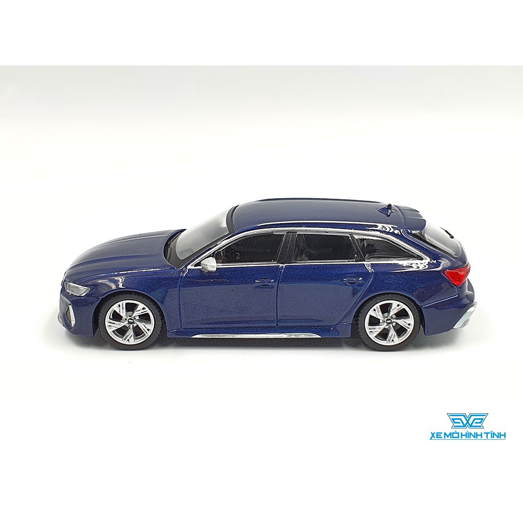 Xe Mô Hình Audi RS 6 Avant Navarra Blue Metallic LHD Tỉ lệ 1:64 MiniGT (Xanh)