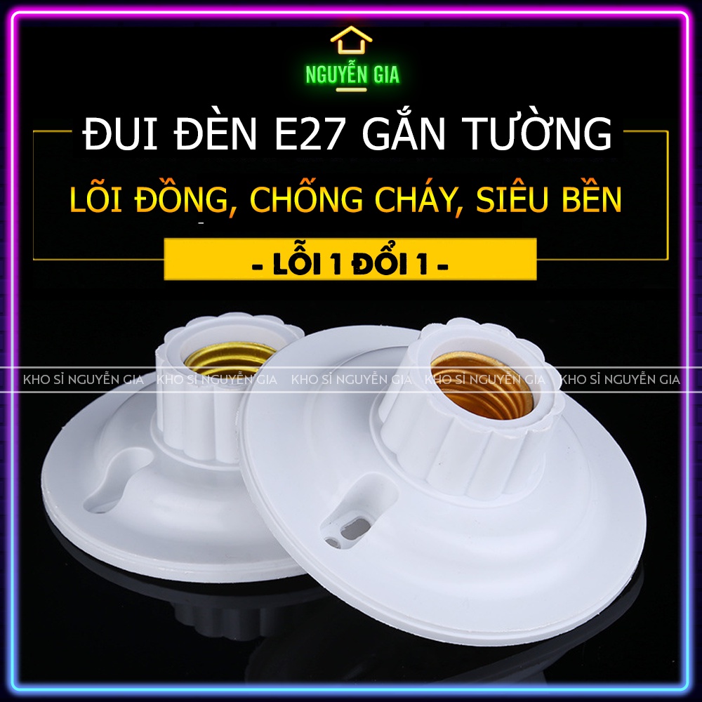 Đui đèn xoáy e27 gắn tường gắn trần đuôi đèn led chống cháy nổ chịu nhiệt cao