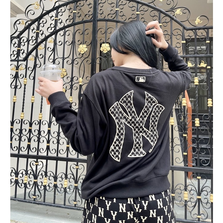 SALE LỖ LẺ SIZE - Áo nỉ sweater nam nữ MLB NY tay dài thun da cá nhiều màu  hàng DƯ XỊN FULL TEM TAG