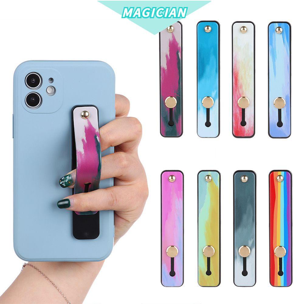 Giá đỡ điện thoại đeo ngón tay bằng silicon màu sắc cầu vồng đa năng