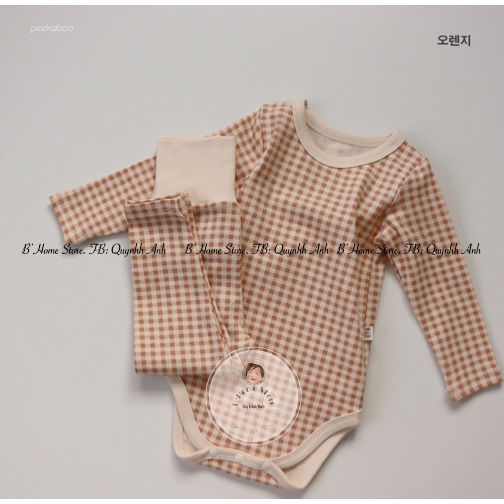 [ HÀNG ĐẶT TRƯỚC BST ChekChek Peekaboo Hàn Quốc Hoạ Tiết Kẻ Tone Màu Pastel Chất Cotton Cho Bé Xuân Hè 2022