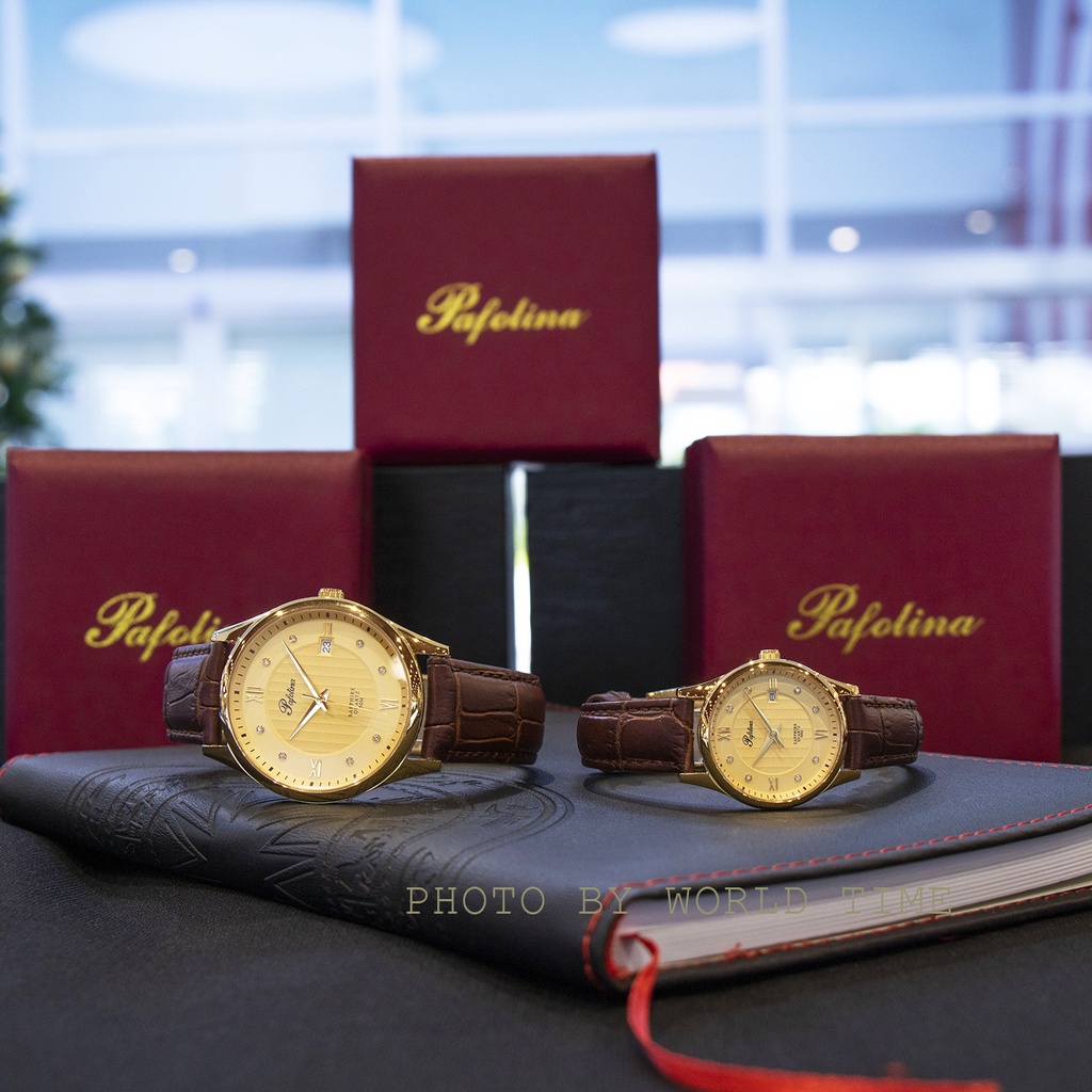 Đồng hồ cặp đôi nam nữ , Fullbox chính hãng Pafolina 5031M , món quà tặng sang trọng cho các cặp đôi, bảo hành 3 năm
