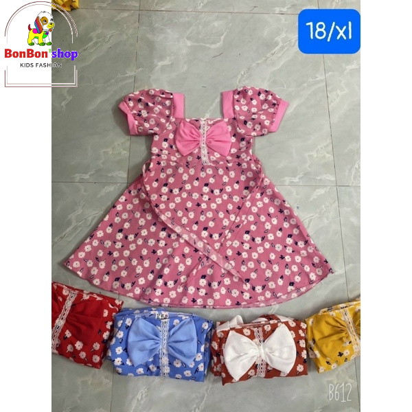 DL05_COMBO 3C Đầm lụa cho bé gái chất cực mát, giá rẻ vô địch cho bé 3-7t