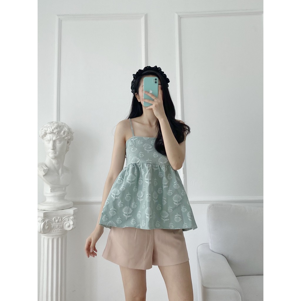 ÁO THIẾT KẾ - YA348 - LAURA PATTERN CAMI TOP | BigBuy360 - bigbuy360.vn