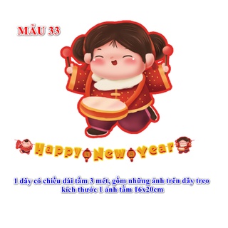 Cờ treo trang trí tết mẫu 33