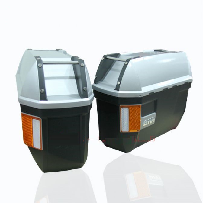THÙNG CẶP HÔNG GIVI E23G730-S_OR DUNG TÍCH 23L CÓ ĐÈN XI-NHAN