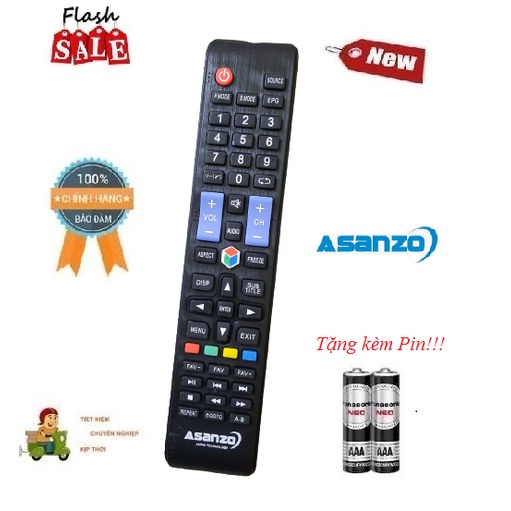 Remote Điều khiển TV Asanzo LCD/LED/Smart TV- Hàng mới chính hãng 100% Tặng kèm Pin!!!