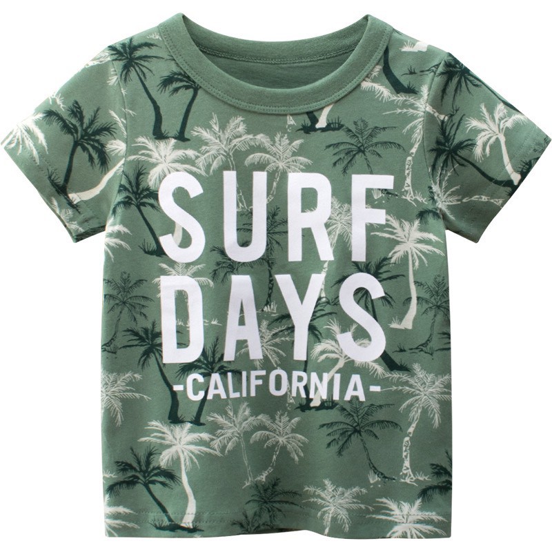 Áo Phông Cho Bé trai, Áo thun Cổ Tròn chữ SURF DAYS HQ- 27kids Cho Bé Đi Chơi Đi Học SEKA KIDS - 2103.25.CS64