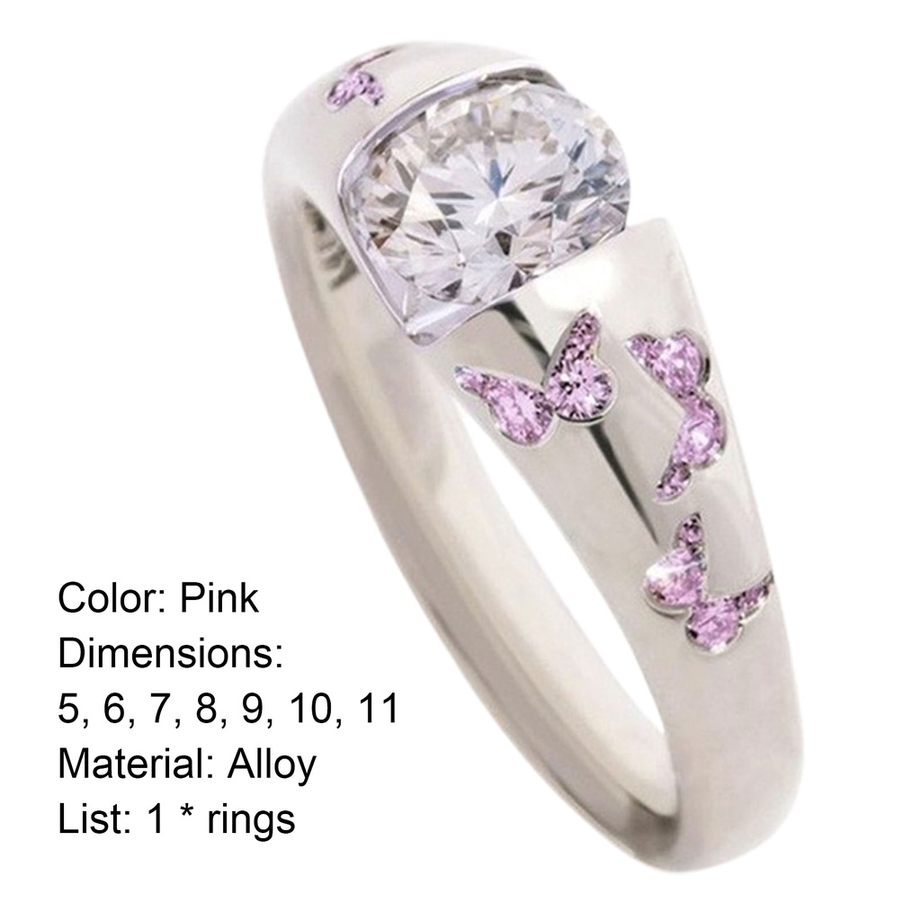 Nhẫn Đính Hôn Đính Đá Sang Trọng Cho Nữ