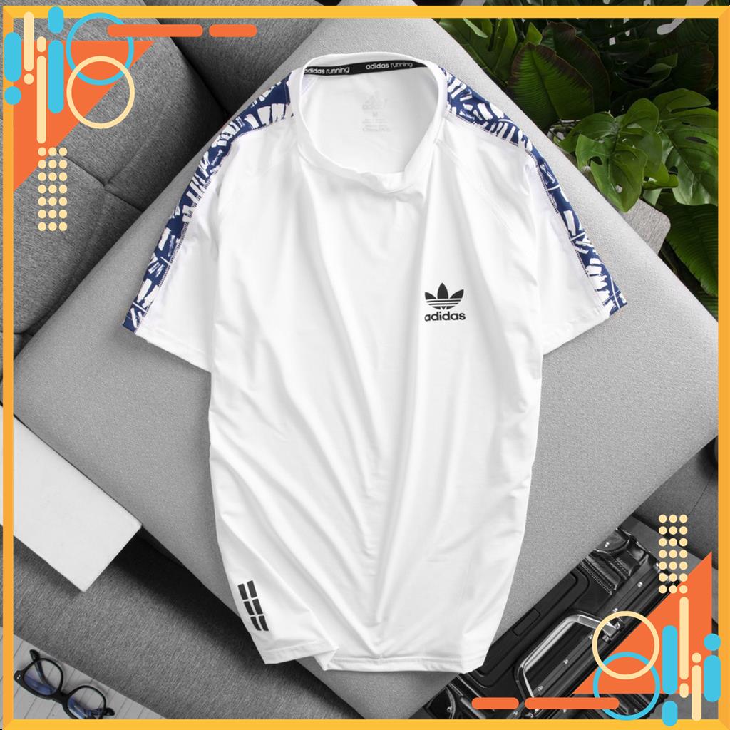 Áo thể thao nam ADIDAS phối vai, áo tập gym cao cấp, co dãn tốt, form ôm body, siêu thấm hút mồ hôi MSP91163
