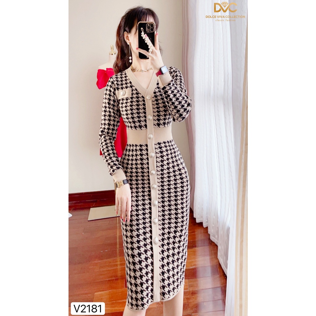 Váy len body tay dài V2181 | BigBuy360 - bigbuy360.vn