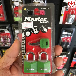 [Hỏa tốc HCM] Bộ 2 ổ khóa vali Master Lock 9121 TCOL rộng 20mm dùng chung 2 chìa - khóa hành lý - MSOFT