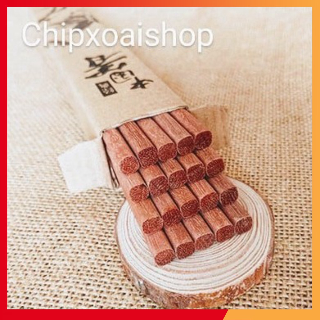 10 Đôi Đũa Gỗ Đàn Hương Đỏ Cao Cấp Gỗ Thuần Khiết Không Sơn Không Tẩm CX