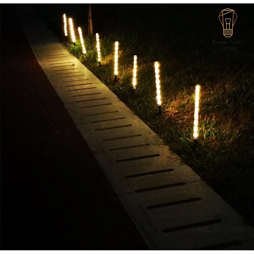 Đèn LED Cắm Cỏ Sân Vườn Energy Green Lighting MT-4433 - Sử Dụng Năng Lượng Mặt Trời - 8 Chế Độ Nháy - Ánh Sáng Vàng