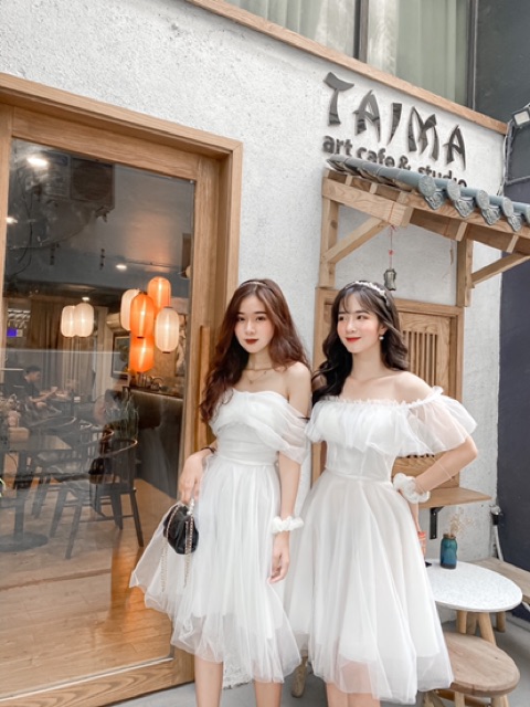 [Mã FAGREEN245 giảm 10% tối đa 30K đơn 99K] Đầm voan trễ vai TH | BigBuy360 - bigbuy360.vn