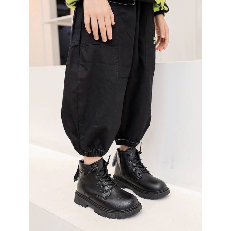 Giày Bốt Martin Da Chống Trượt Thời Trang Cho Bé