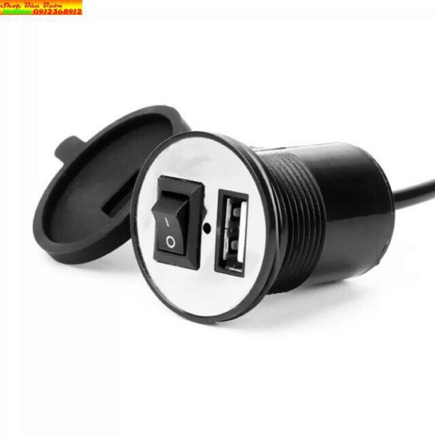 SẠC ĐIỆN THOẠI CHO XE MÁY –XE ĐIỆN SIÊU KHỎE-CỔNG USB