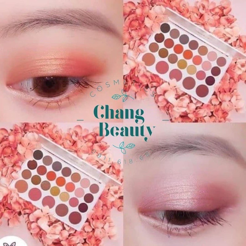 Bảng phấn mắt má hồng BH Cosmetics  Nouveau Neutrals Eyeshadow & Blush 21 màu mắt 5 màu má