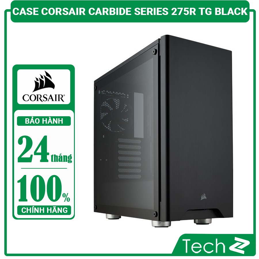 Vỏ Case Corsair Carbide Series 275R Tempered Glass Gaming (Mid Tower/Màu Đen)