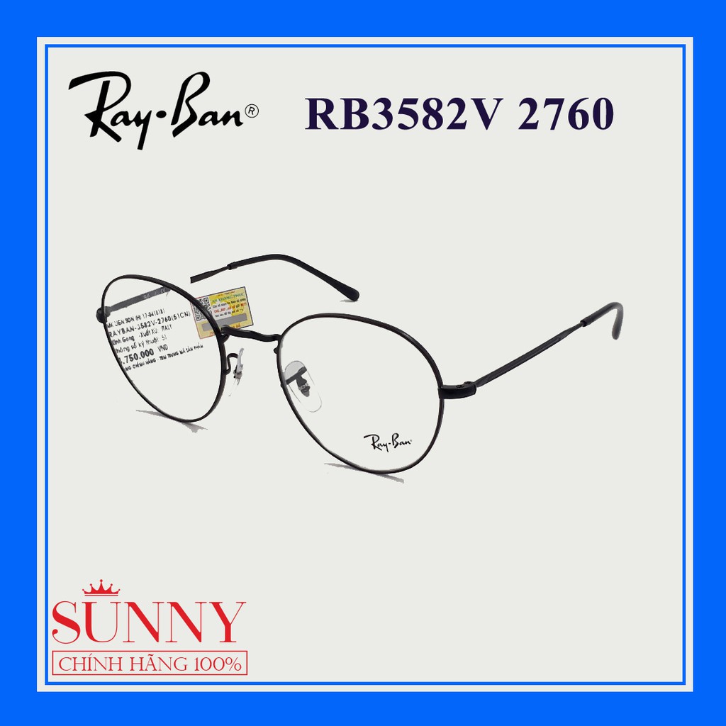 RB3582V - Gọng kính Rayban chính hãng , bảo hành toàn quốc, size kính trên hình