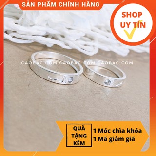 Nhẫn đôi bạc💝FREESHIP💝Giảm 5k nhập mã [NHAN DOI]💝Nhẫn đôi bạc Lucky Couple Rings