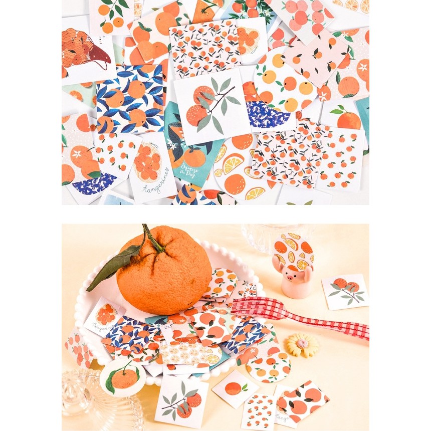 Hộp 46 miếng sticker mẫu quả cam tươi