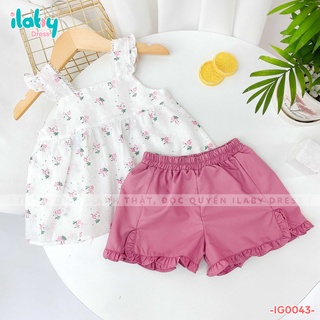 Đồ bộ cho bé gái ILABY Set áo hoa nhí kèm quần điệu đà đáng yêu [52IG00430321]